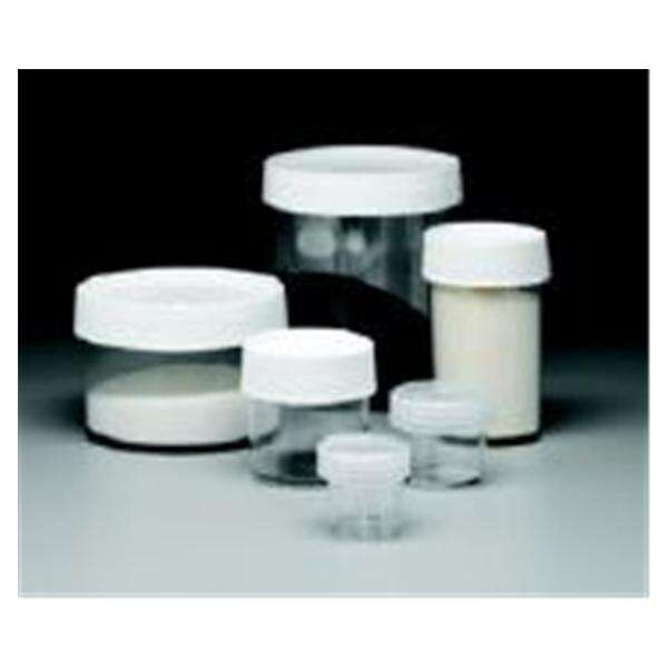 Jar Storage 1oz White/Clear Polycarbonate Clear Screw Lid 4/Pk